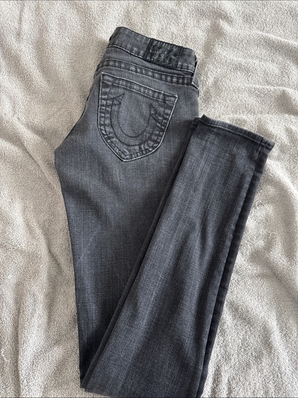 True Religion Women's Skinny Jeans in Dark Gray